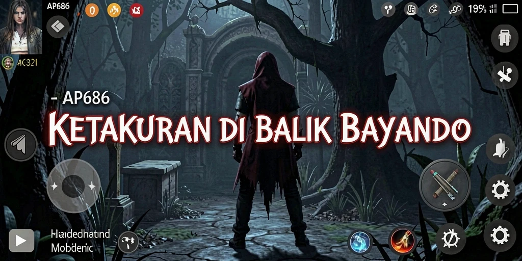 Tampilan gameplay menyeramkan dengan suasana mencekam.