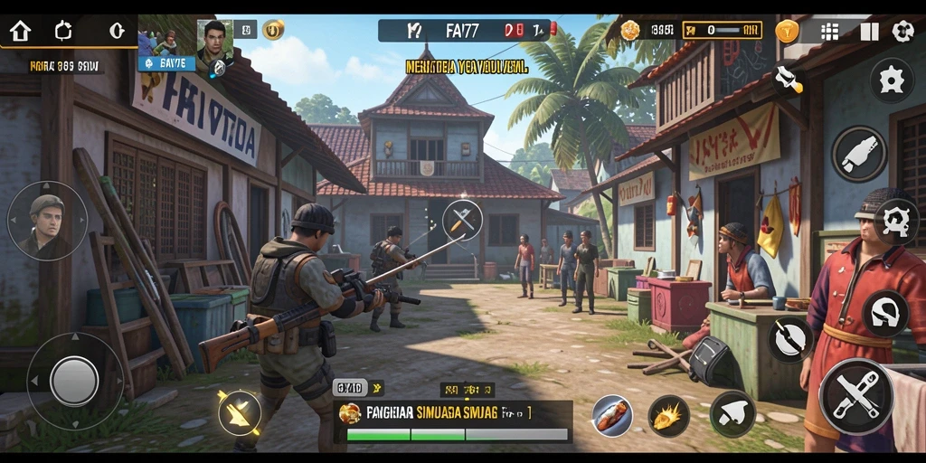 Tampilan visual menakjubkan dari gameplay FAV77 di dunia simulasi.