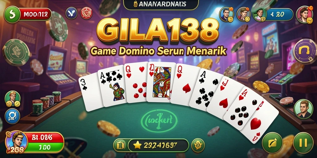 Screenshot utama GILA138 menampilkan aksi seru permainan Domino.