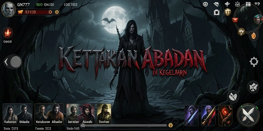 Screenshot gameplay GN777 menampilkan suasana menyeramkan yang memukau.