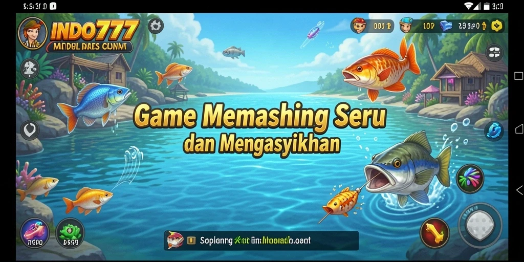 Tampilan gameplay memancing yang menyenangkan di INDO777.