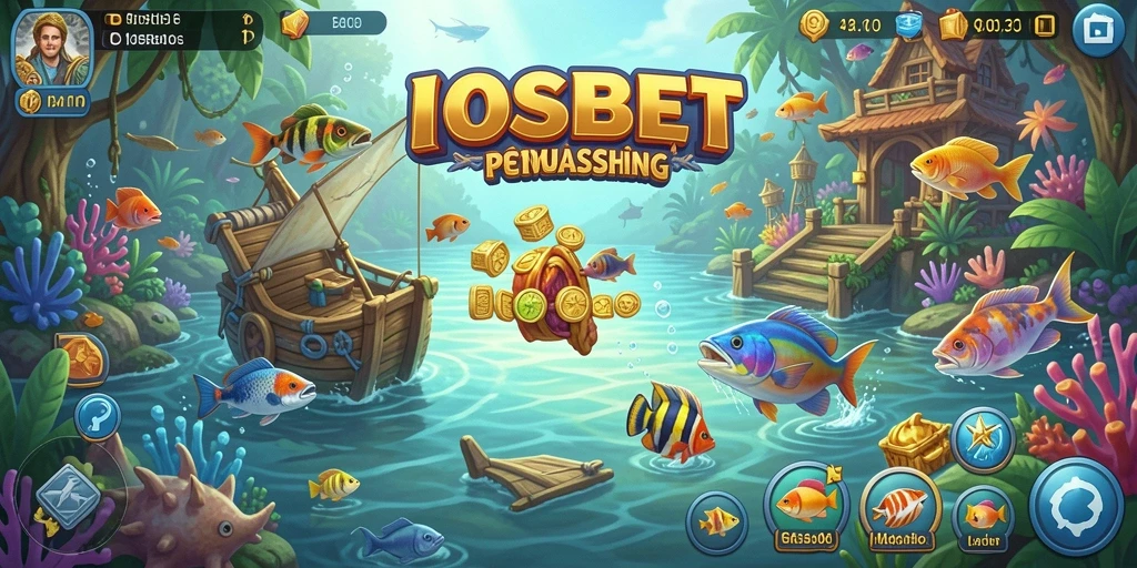 Tampilan gameplay memancing yang menarik dan seru di IOSBET.