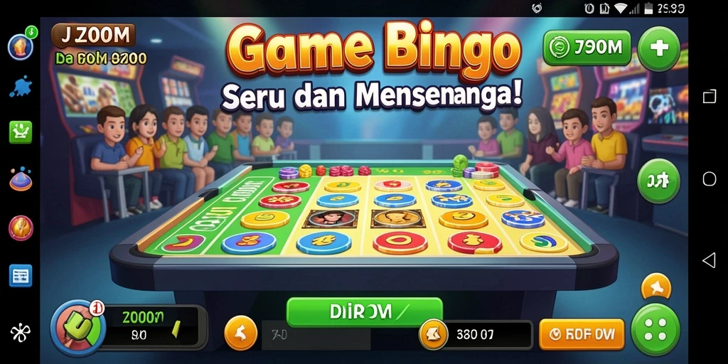 Tampilan screenshot J200M yang menampilkan gameplay Bingo yang seru.