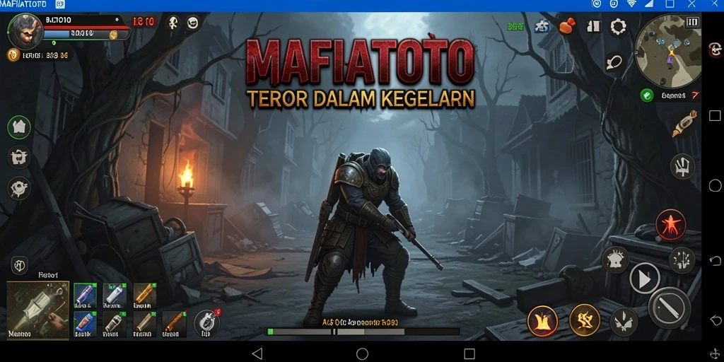 Tampilan gameplay menegangkan dengan elemen horror yang menyeramkan.