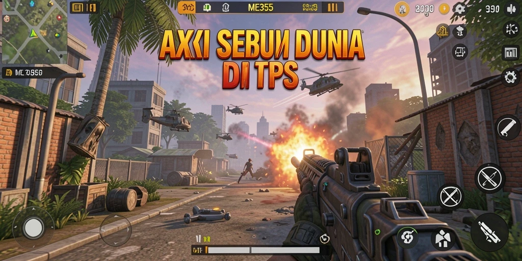 Tampilan aksi intens dalam gameplay ME355 yang menegangkan.