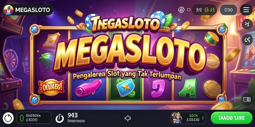 Screenshot gameplay MEGASLOTO yang menampilkan momen seru saat bermain Slot.